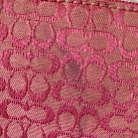 Coach Pink and Tan Wristlet Clutch - Picture 5 of 6
